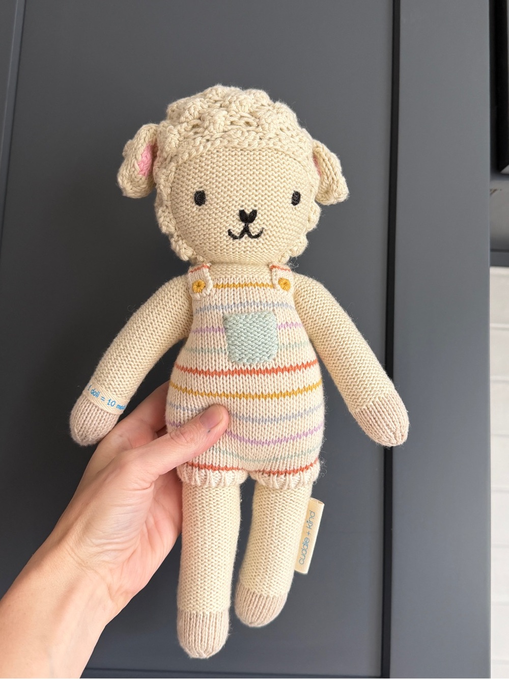 Cuddle + Kind “Avery” lamb Knit Plush